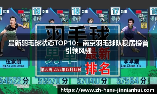 最新羽毛球状态TOP10：南京羽毛球队稳居榜首引领风骚